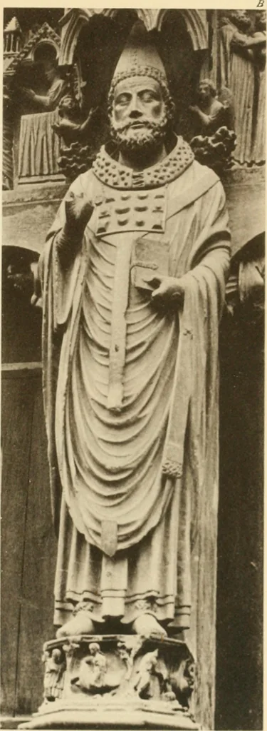An illustration from French sculpture of the thirteenth century: seventy-eight examples of masterpieces of medieval art illustrating the works at Reims and showing their place in the history of sculpture, 1915, leaf 52