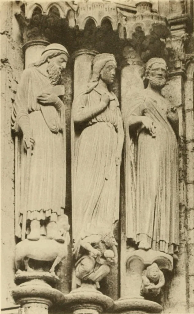 An illustration from French sculpture of the thirteenth century: seventy-eight examples of masterpieces of medieval art illustrating the works at Reims and showing their place in the history of sculpture, 1915, leaf 54