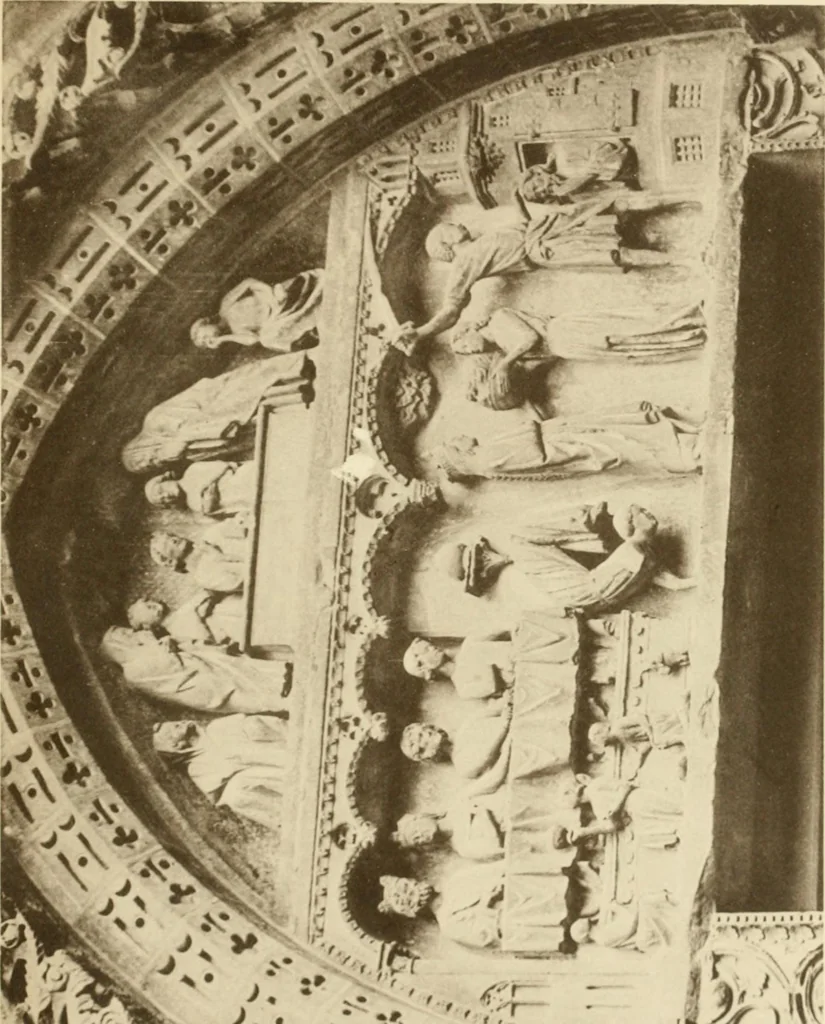 An illustration from French sculpture of the thirteenth century: seventy-eight examples of masterpieces of medieval art illustrating the works at Reims and showing their place in the history of sculpture, 1915, leaf 60