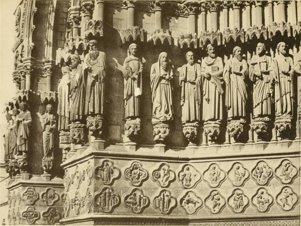 An illustration from French sculpture of the thirteenth century: seventy-eight examples of masterpieces of medieval art illustrating the works at Reims and showing their place in the history of sculpture, 1915, leaf 64