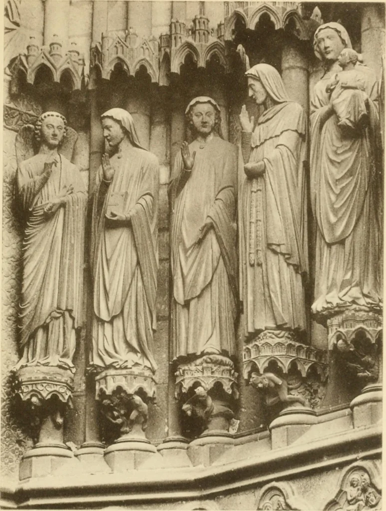 An illustration from French sculpture of the thirteenth century: seventy-eight examples of masterpieces of medieval art illustrating the works at Reims and showing their place in the history of sculpture, 1915, leaf 68