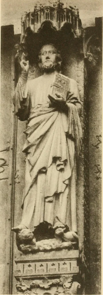 An illustration from French sculpture of the thirteenth century: seventy-eight examples of masterpieces of medieval art illustrating the works at Reims and showing their place in the history of sculpture, 1915, leaf 70