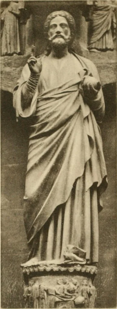 An illustration from French sculpture of the thirteenth century: seventy-eight examples of masterpieces of medieval art illustrating the works at Reims and showing their place in the history of sculpture, 1915, leaf 84