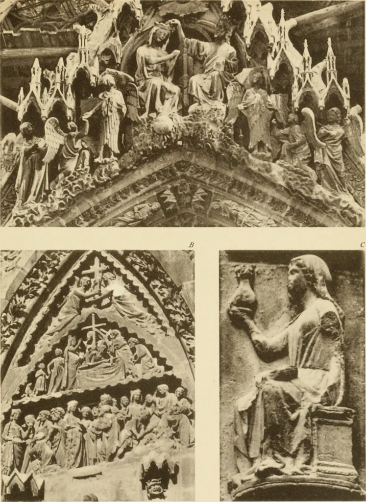 An illustration from French sculpture of the thirteenth century: seventy-eight examples of masterpieces of medieval art illustrating the works at Reims and showing their place in the history of sculpture, 1915, leaf 90