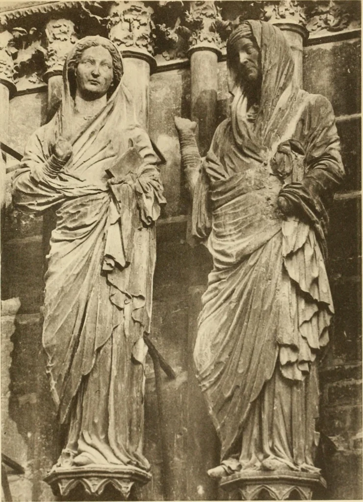 An illustration from French sculpture of the thirteenth century: seventy-eight examples of masterpieces of medieval art illustrating the works at Reims and showing their place in the history of sculpture, 1915, leaf 92