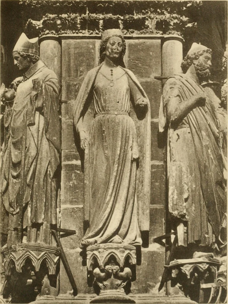An illustration from French sculpture of the thirteenth century: seventy-eight examples of masterpieces of medieval art illustrating the works at Reims and showing their place in the history of sculpture, 1915, leaf 94