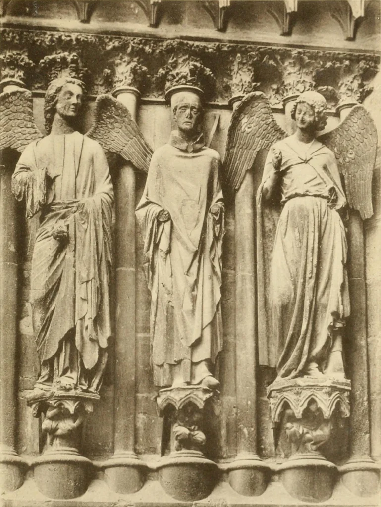 An illustration from French sculpture of the thirteenth century: seventy-eight examples of masterpieces of medieval art illustrating the works at Reims and showing their place in the history of sculpture, 1915, leaf 96