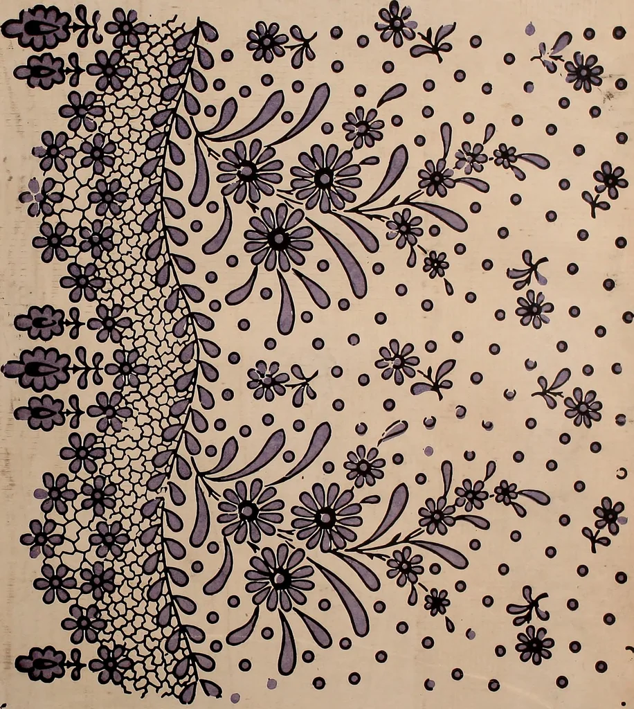 An illustration from [French textiles], 1863, leaf 104