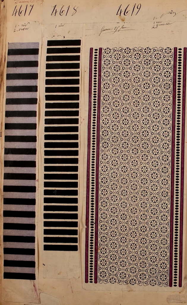 An illustration from [French textiles], 1863, leaf 107