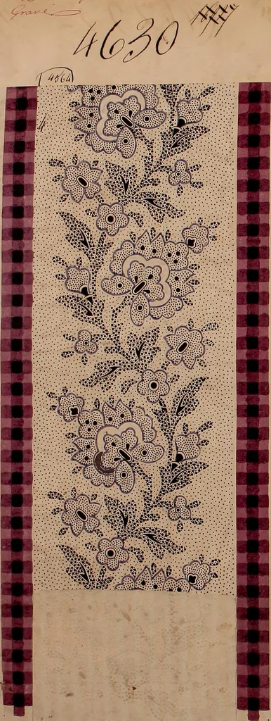 An illustration from [French textiles], 1863, leaf 115