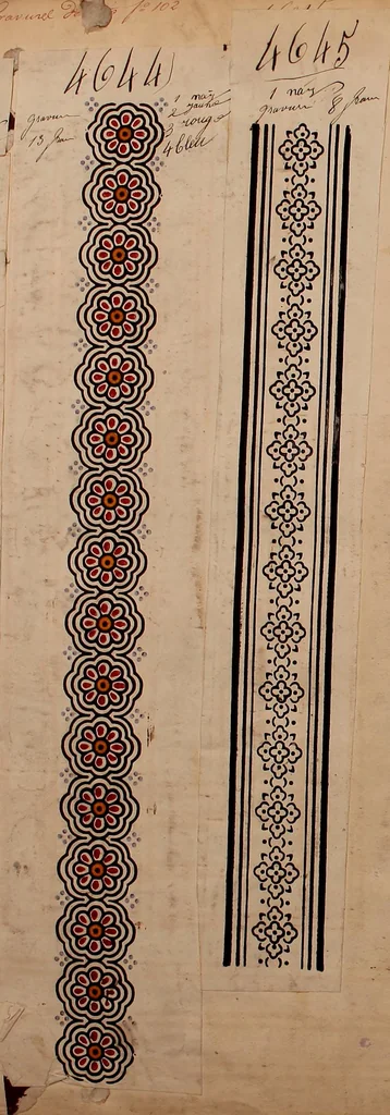 An illustration from [French textiles], 1863, leaf 123