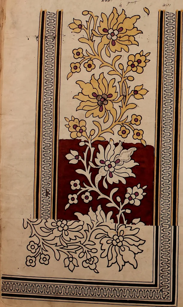 An illustration from [French textiles], 1863, leaf 125