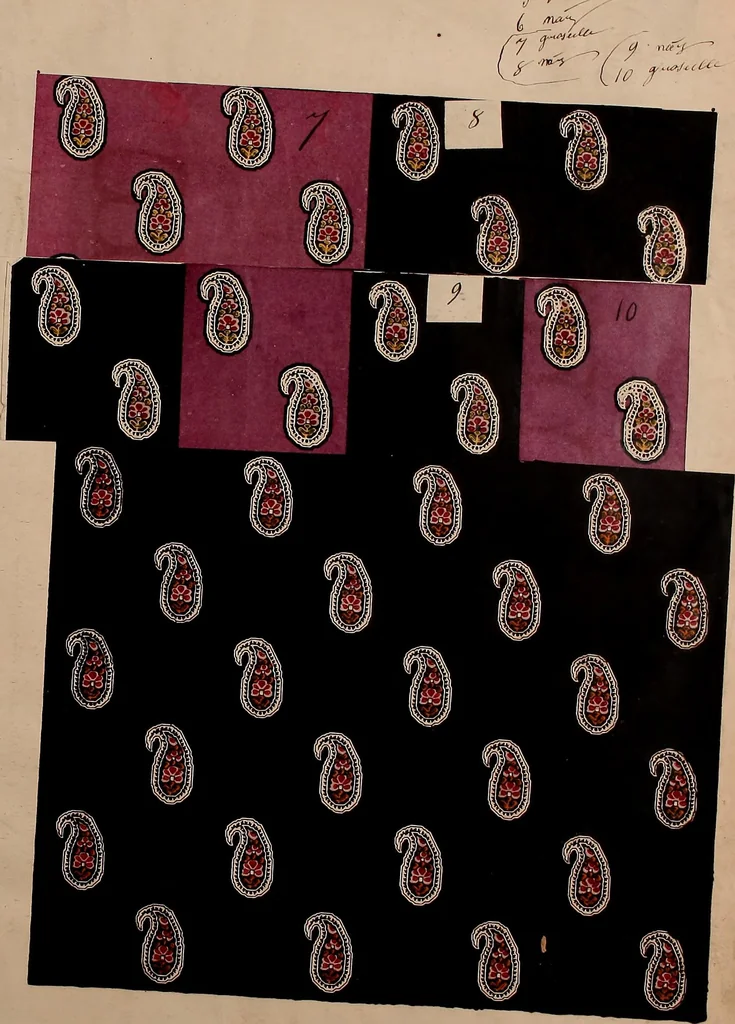 An illustration from [French textiles], 1863, leaf 130