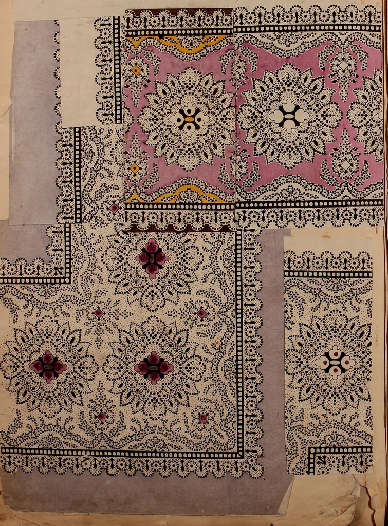 An illustration from [French textiles], 1863, leaf 143