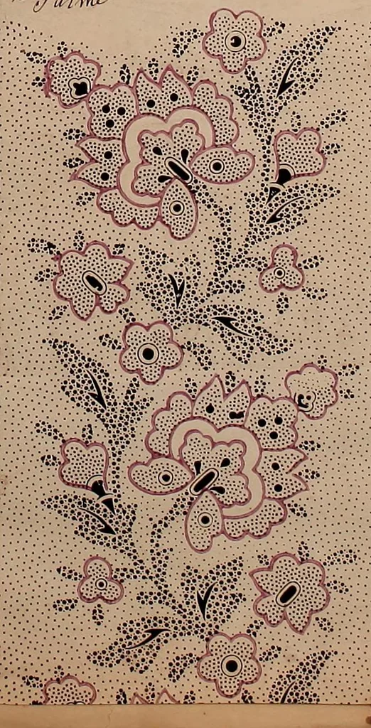 An illustration from [French textiles], 1863, leaf 150