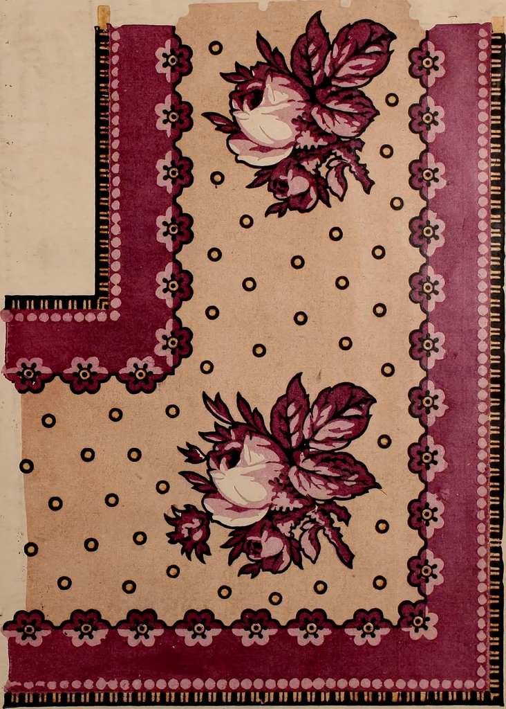 An illustration from [French textiles], 1863, leaf 160