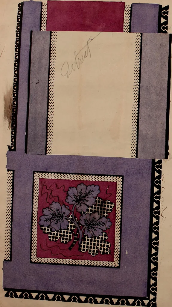 An illustration from [French textiles], 1863, leaf 165