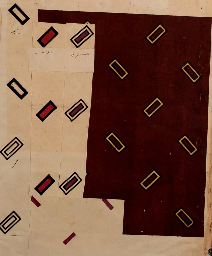An illustration from [French textiles], 1863, leaf 182