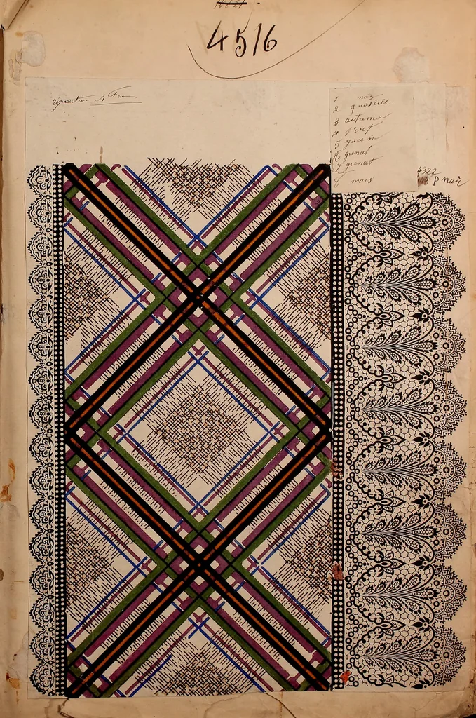An illustration from [French textiles], 1863, leaf 26