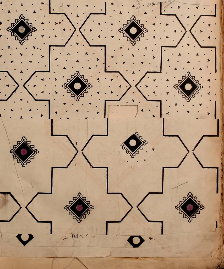 An illustration from [French textiles], 1863, leaf 40
