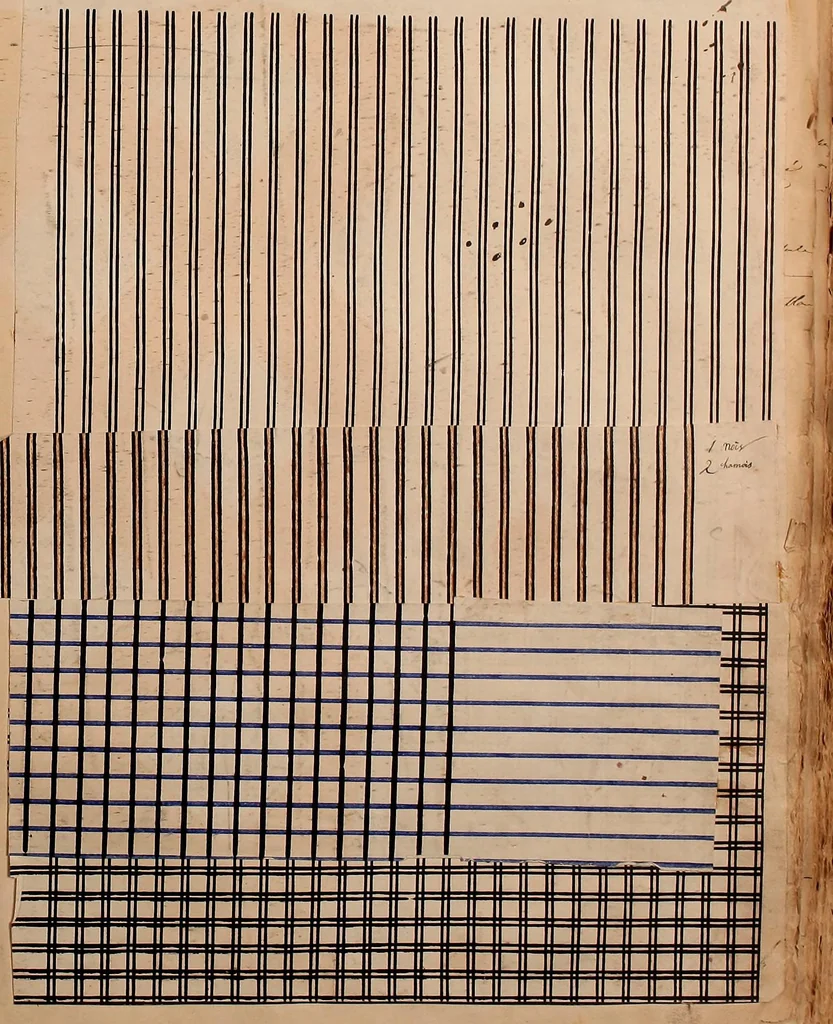 An illustration from [French textiles], 1863, leaf 68