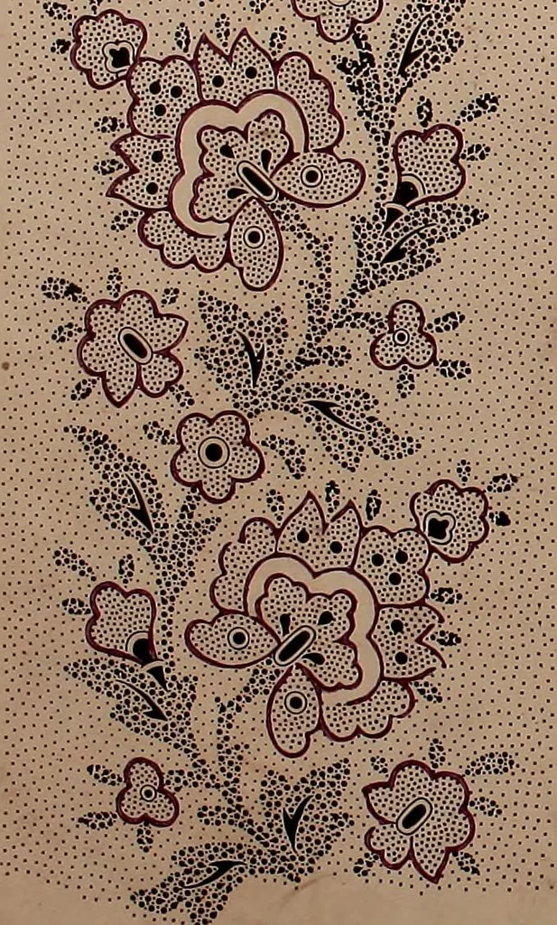 An illustration from [French textiles], 1863, leaf 73