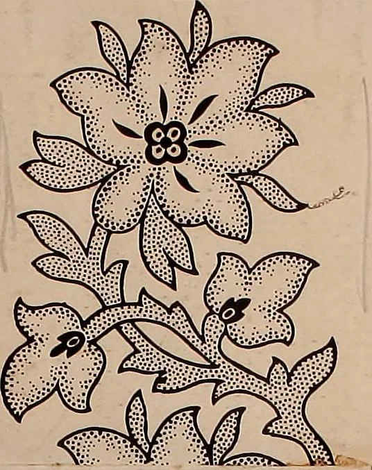 An illustration from [French textiles], 1863, leaf 84