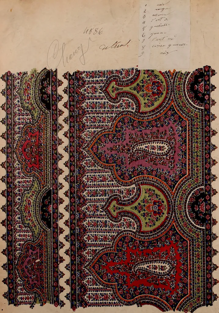 An illustration from [French textiles], 1863, leaf 89