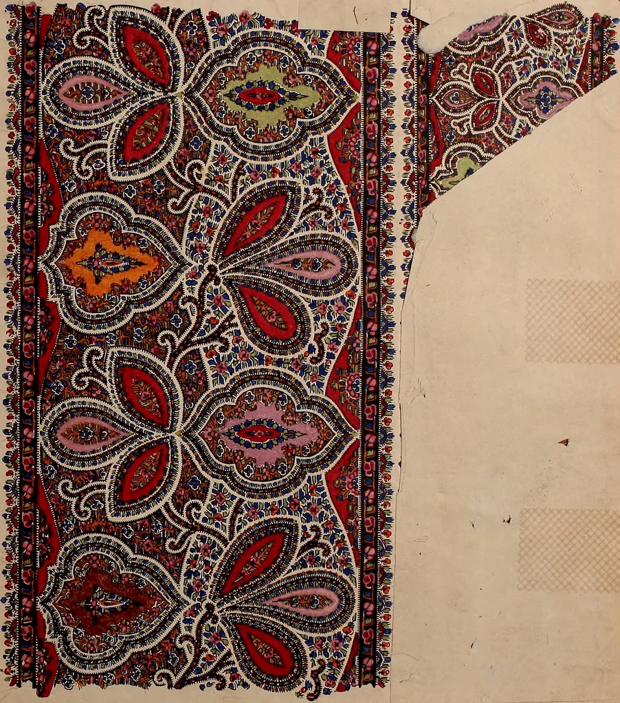 An illustration from [French textiles], 1863, leaf 98