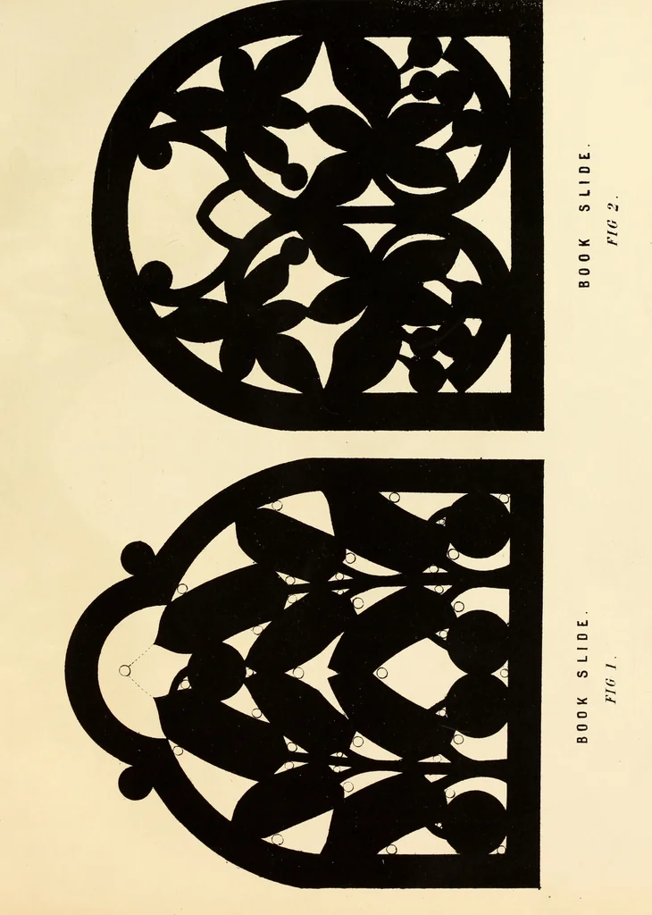 An illustration from Fret cutting and perforated carving : with practical instructions / by W. Bemrose, Jun, 1867, leaf 16