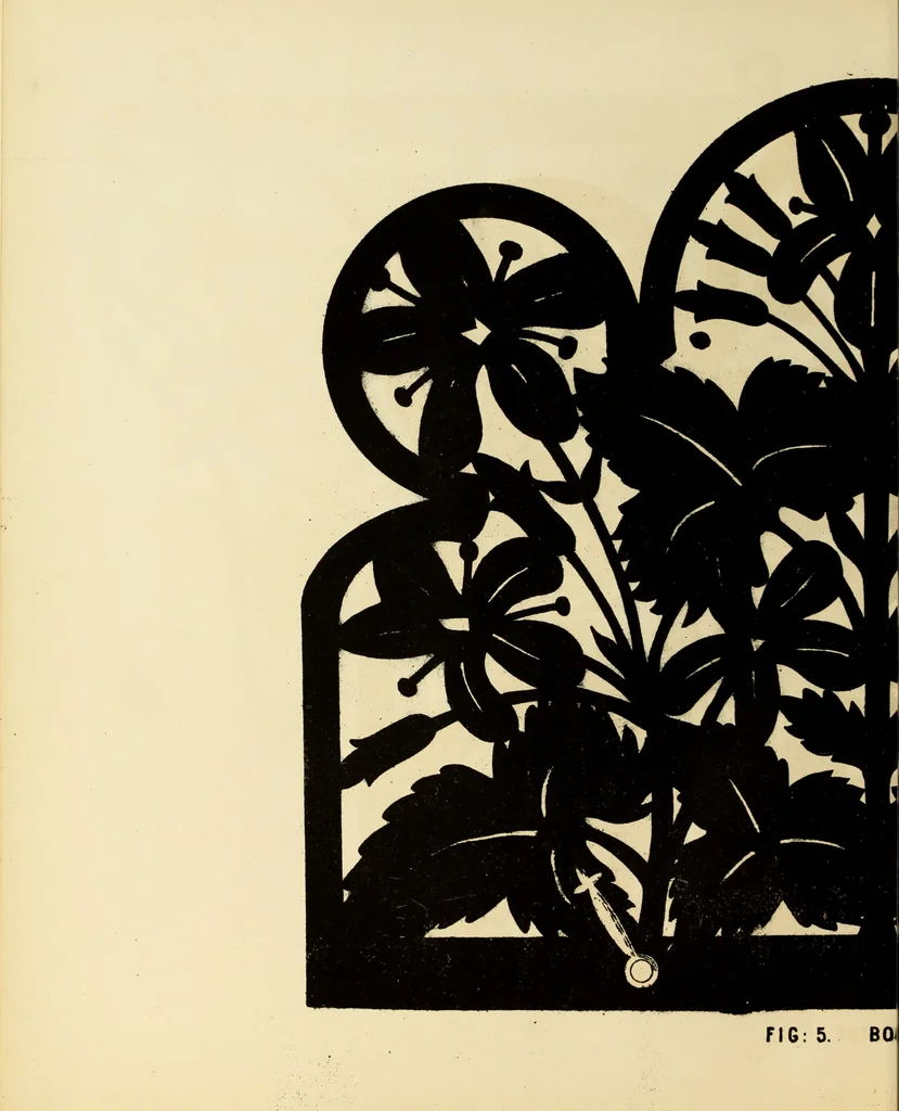 An illustration from Fret cutting and perforated carving : with practical instructions / by W. Bemrose, Jun, 1867, leaf 21