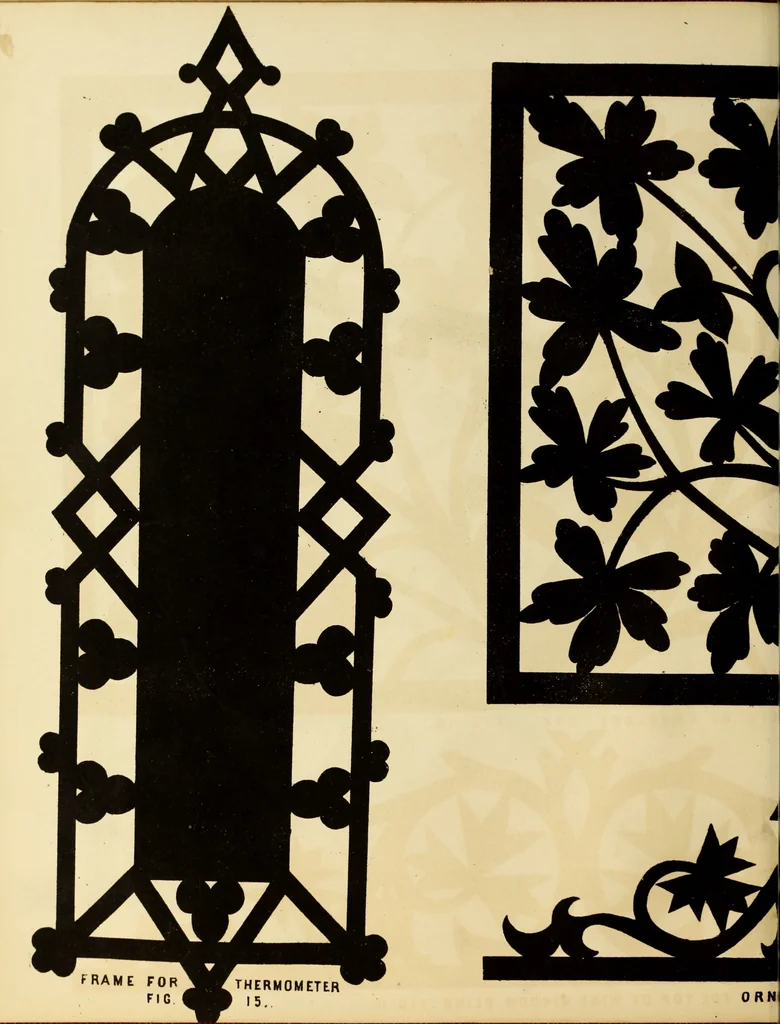 An illustration from Fret cutting and perforated carving : with practical instructions / by W. Bemrose, Jun, 1867, leaf 41