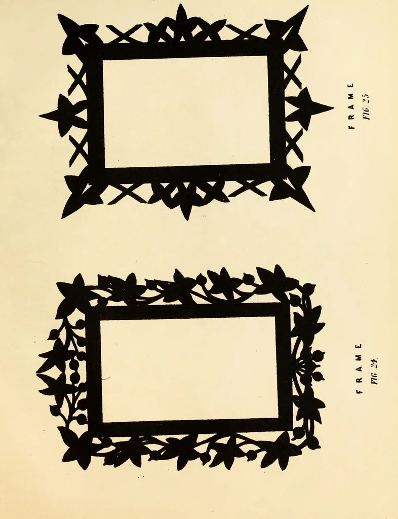 An illustration from Fret cutting and perforated carving : with practical instructions / by W. Bemrose, Jun, 1867, leaf 52