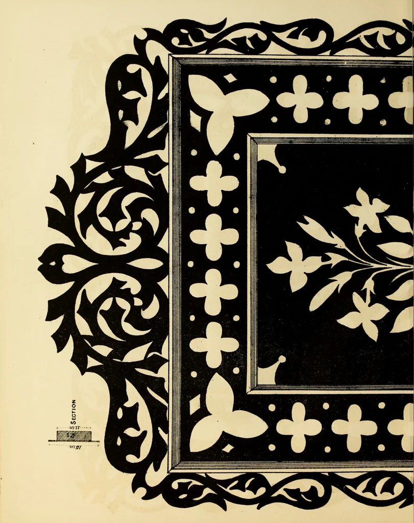 An illustration from Fret cutting and perforated carving : with practical instructions / by W. Bemrose, Jun, 1867, leaf 57