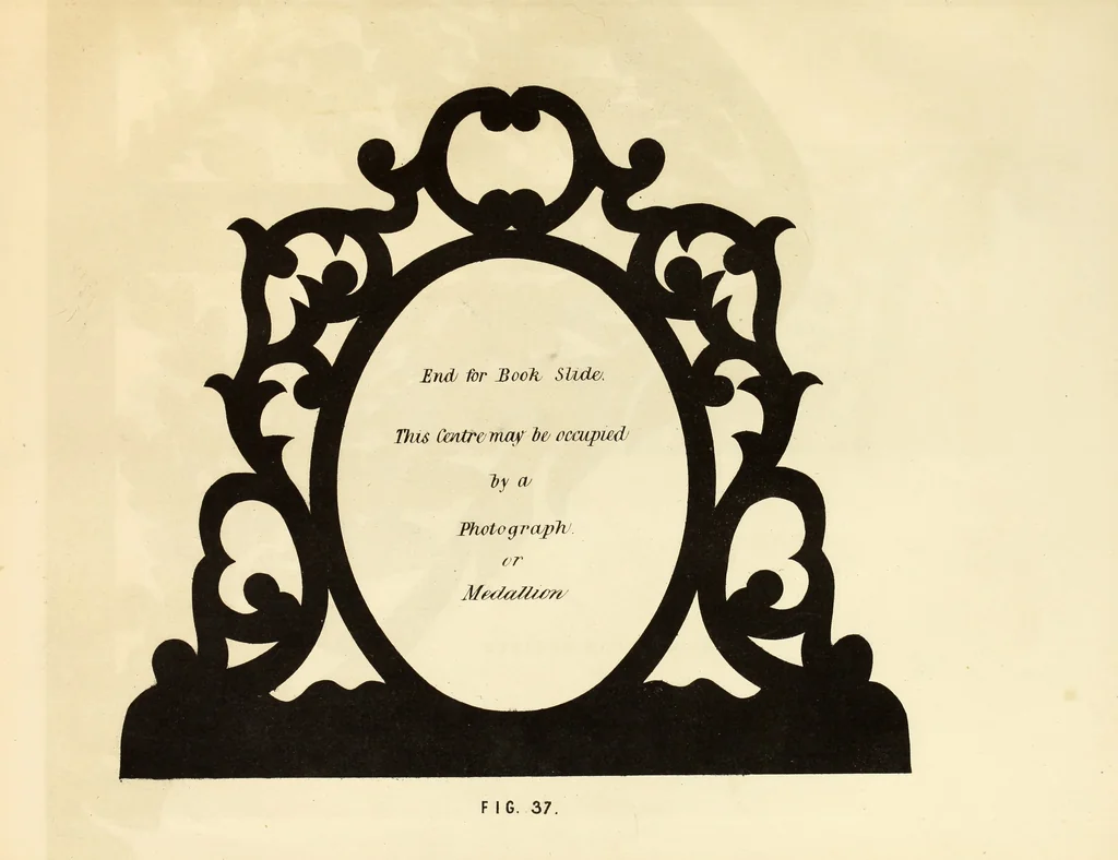An illustration from Fret cutting and perforated carving : with practical instructions / by W. Bemrose, Jun, 1867, leaf 68