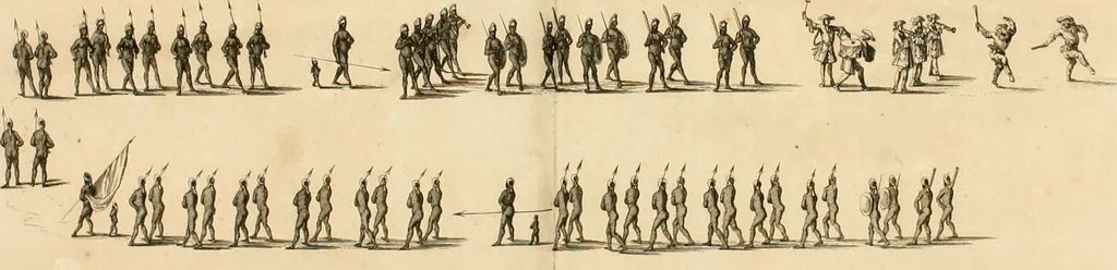 An illustration from Freuden-Bezeugung der Stadt Dantzig : über die höchst-erwünschte königliche Wahl und darauf glücklich-erfolgte Krönung des durchläuchtigsten, grossmächtigsten Fürsten und Herrn, Herrn Augusti des Andern, Königes in Pohlen ... : wobey höchst-gedachter Majestät königlicher Einzug in besagte Stadt, die daselbst aufgerichtete Ehre-Pforten, Huldigungs-Actus, gehaltenes Feuerwerck, und was sonsten denckwürdiges vorgefallen, biss an Dero Königlichen Abzug, wahrhafftig beschrieben, und alles in schönen Kupfferen repraesentiret wird, 1698, leaf 25