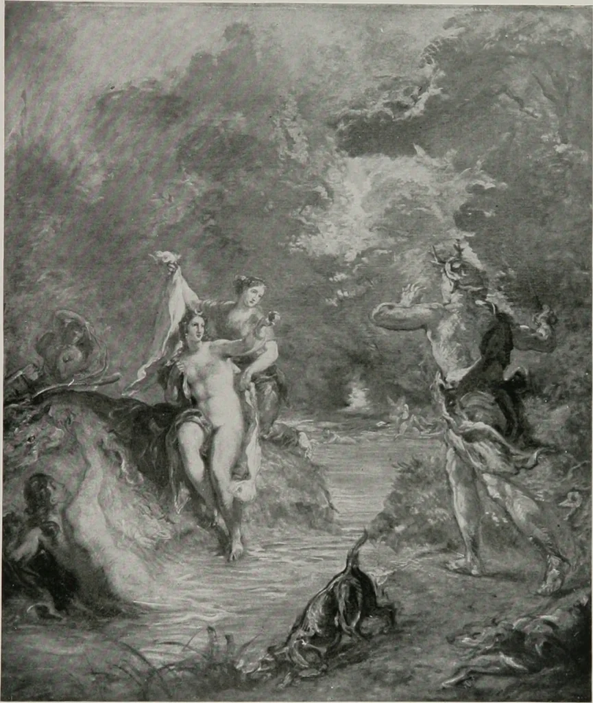 An illustration from Group of twenty-four paintings of the French, Spanish, German and American schools [electronic resource], 1908, leaf 16