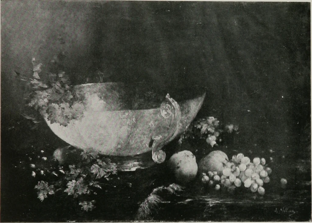 An illustration from Group of twenty-four paintings of the French, Spanish, German and American schools [electronic resource], 1908, leaf 36