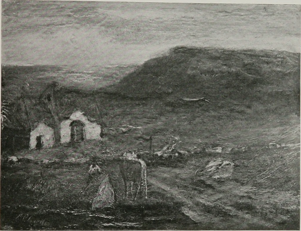 An illustration from Group of twenty-four paintings of the French, Spanish, German and American schools [electronic resource], 1908, leaf 56