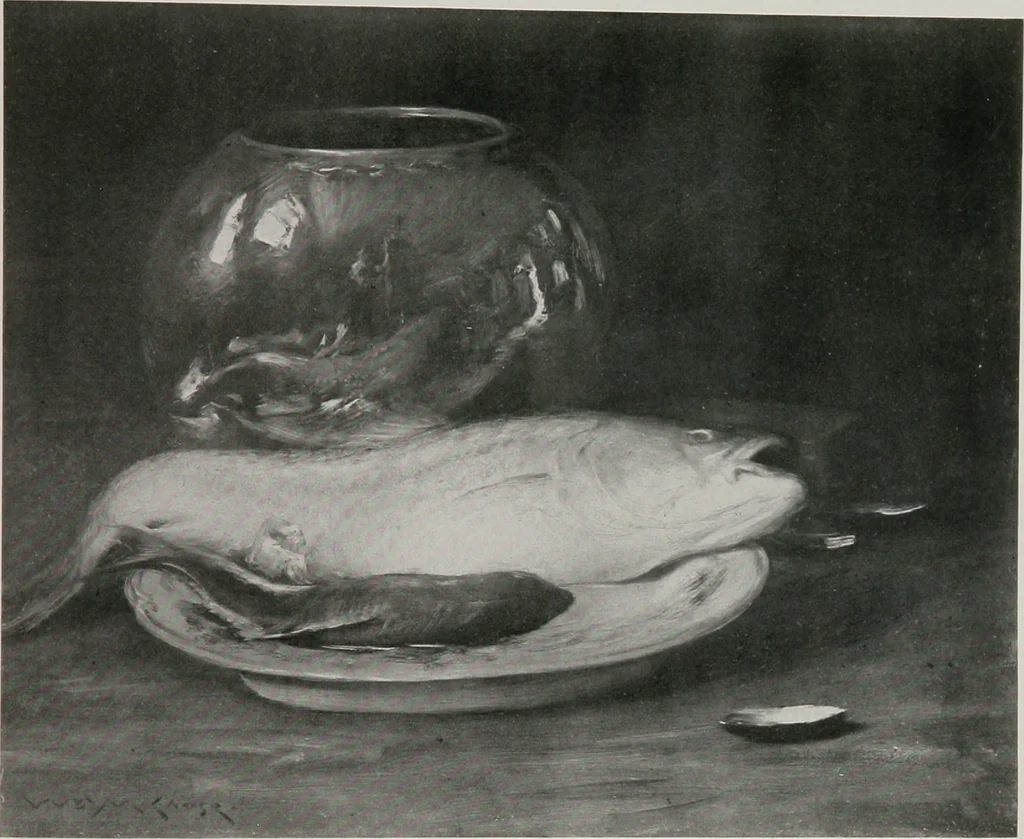 An illustration from Group of twenty-four paintings of the French, Spanish, German and American schools [electronic resource], 1908, leaf 60
