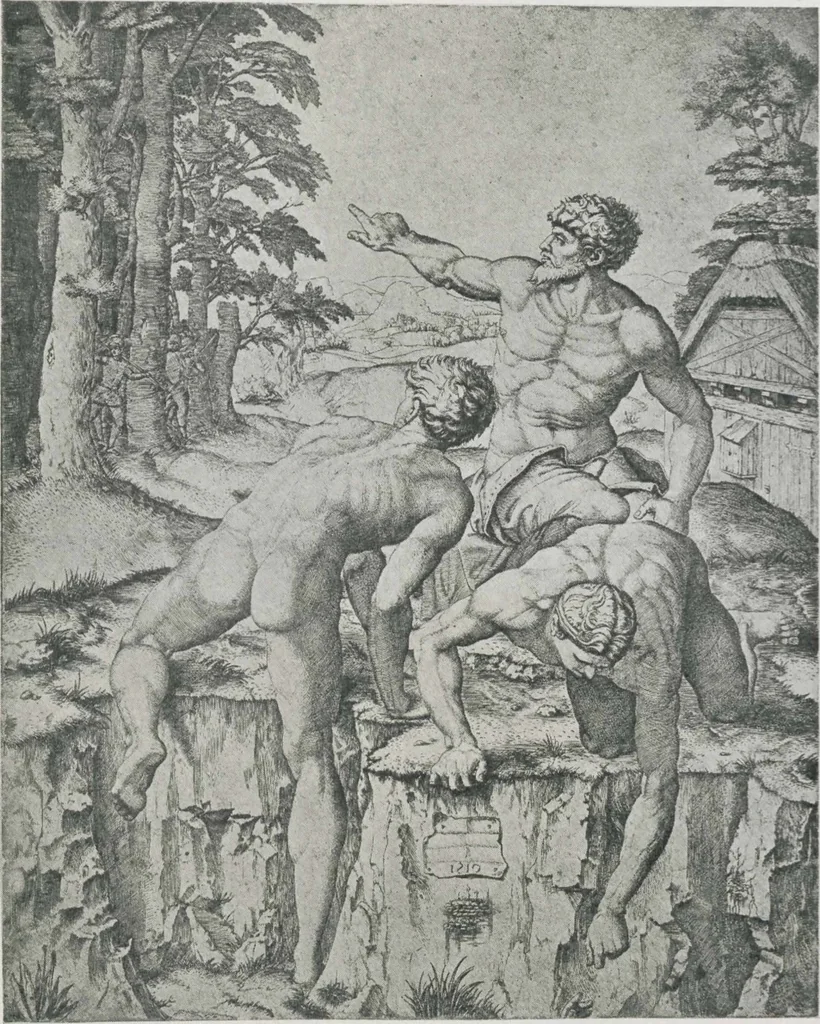 An illustration from Catalogue of an exhibition of engravings by Marc-Antonio Raimondi, his pupils & followers [electronic resource] : to be opened on Saturday the eighteenth of September, and to last until the end of October, 1909, 1909, leaf 33