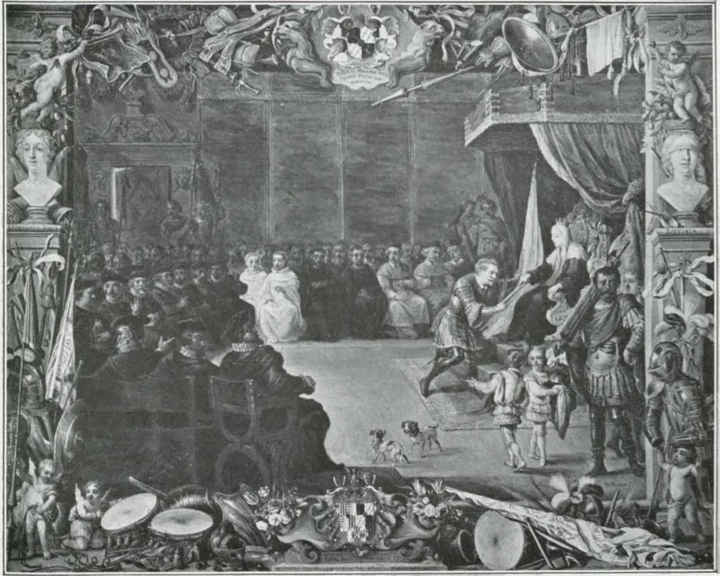 An illustration from A descriptive and illustrated catalogue of 150 paintings by old masters of the Dutch, Flemish, German, Italian, Spanish and French schools [electronic resource], 1911, leaf 116