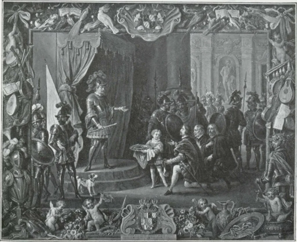 An illustration from A descriptive and illustrated catalogue of 150 paintings by old masters of the Dutch, Flemish, German, Italian, Spanish and French schools [electronic resource], 1911, leaf 118
