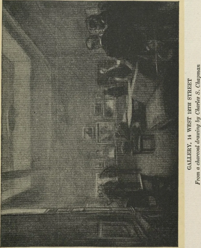 An illustration from The Salmagundi Club, being a history of its beginning as a sketch class, its public service as the Black and White Society, and its career as a club from 1871-1918, with illustrations [electronic resource], 1918, leaf 110