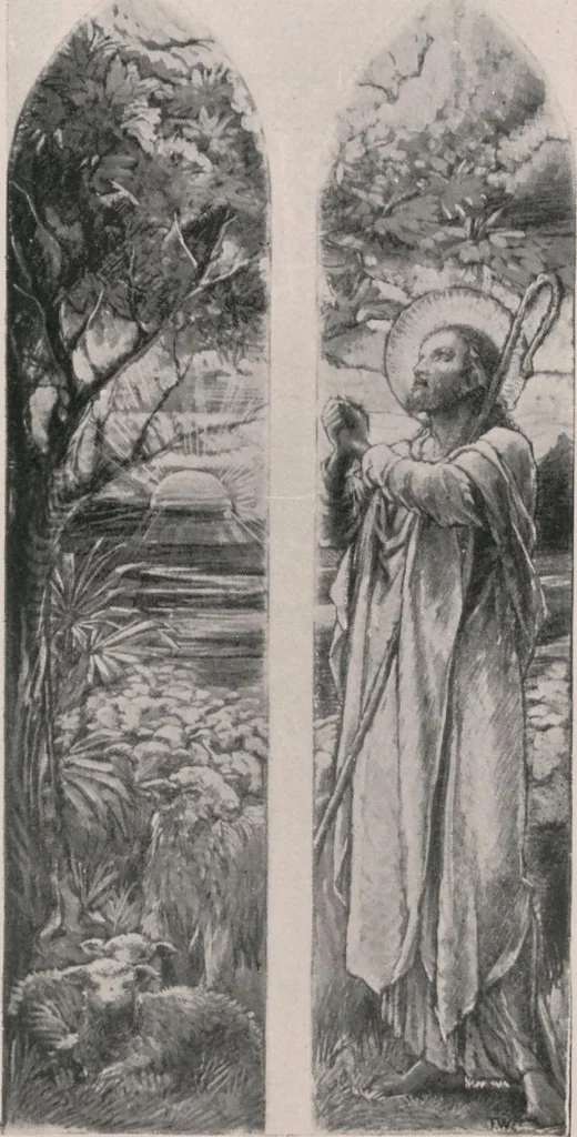 An illustration from Memorial windows [electronic resource], 1896, leaf 26
