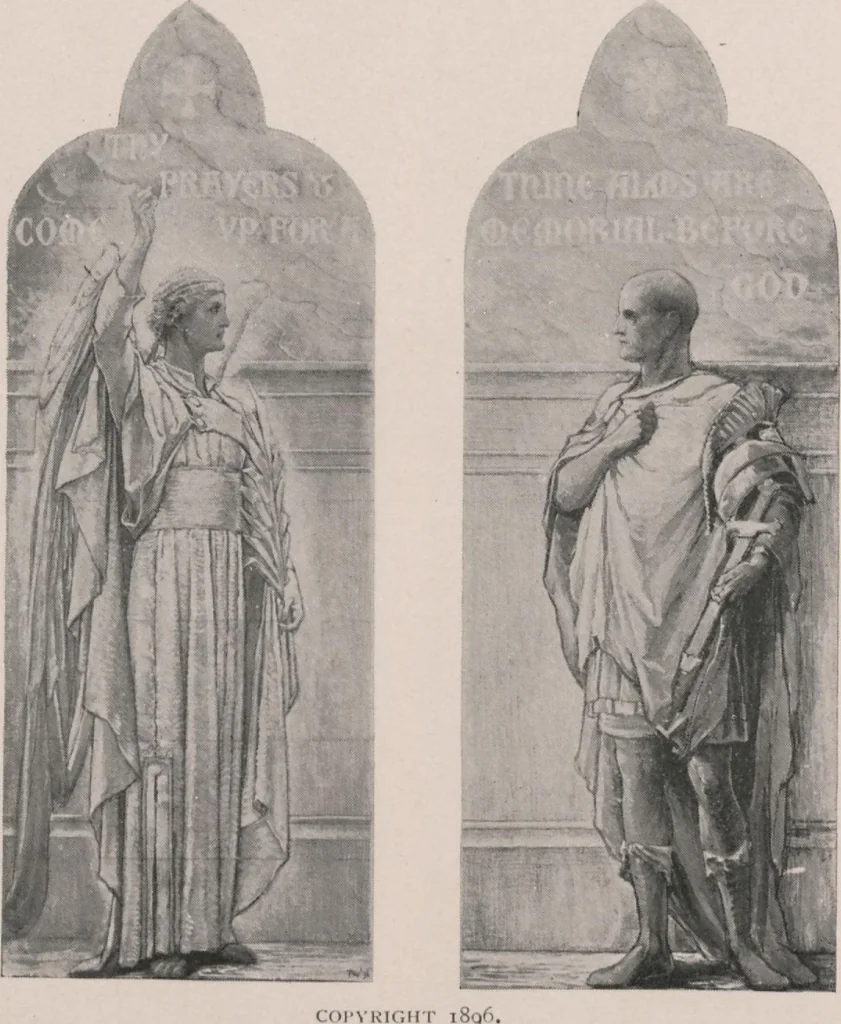 An illustration from Memorial windows [electronic resource], 1896, leaf 38