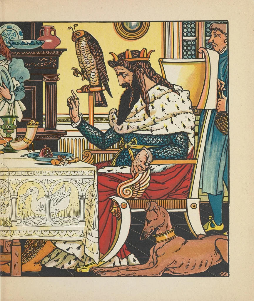 An illustration from The frog prince, 1874, leaf 13