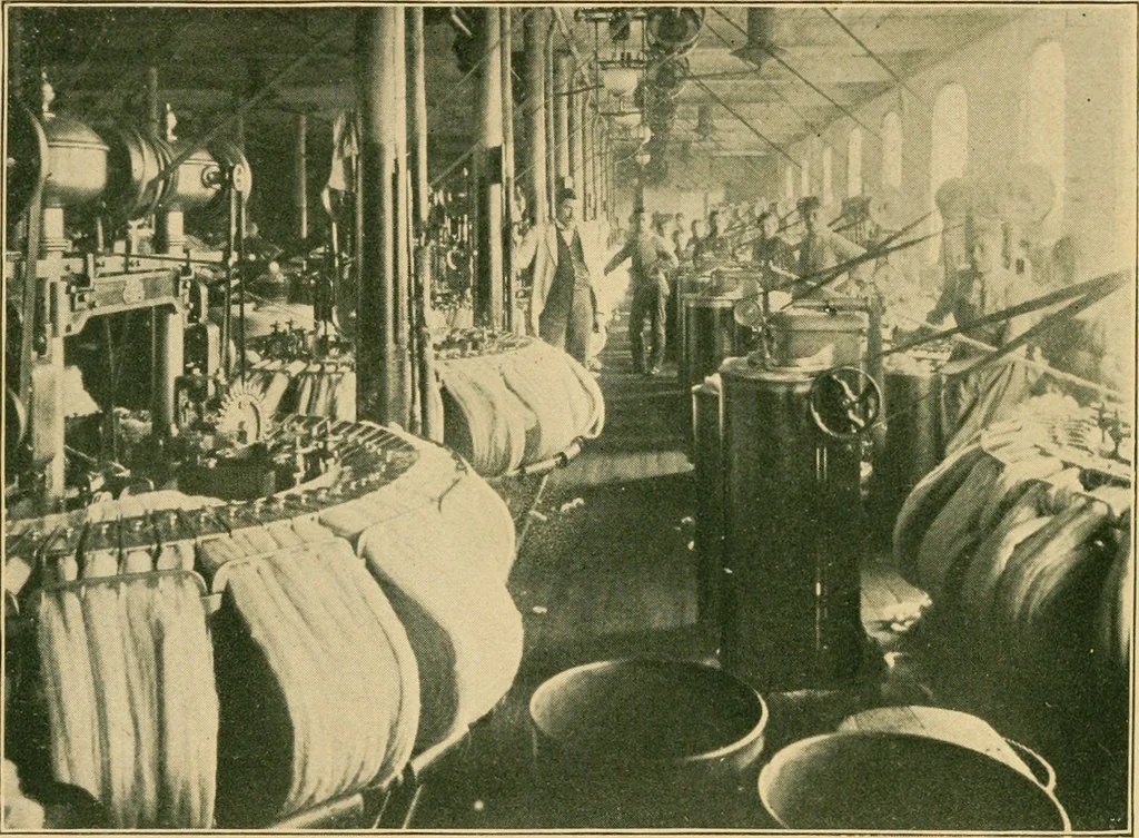 An illustration from From wool to cloth, 1904, leaf 29