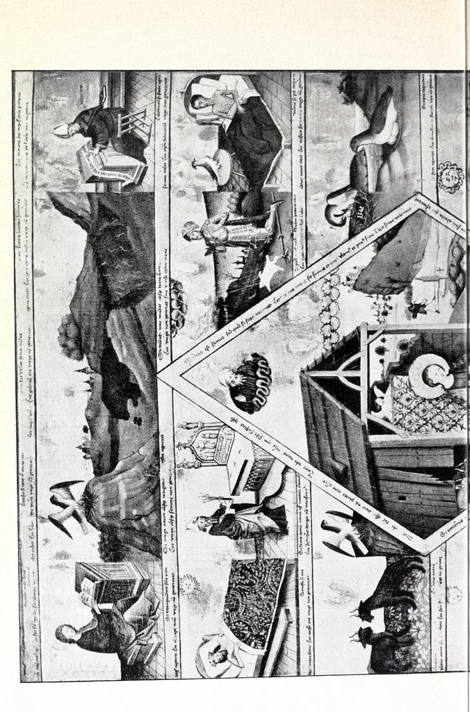 An illustration from Führer durch den symbologischen und typologischen Bilderkreis der christlichen Kunst des Mittelalters, 1920, leaf 100