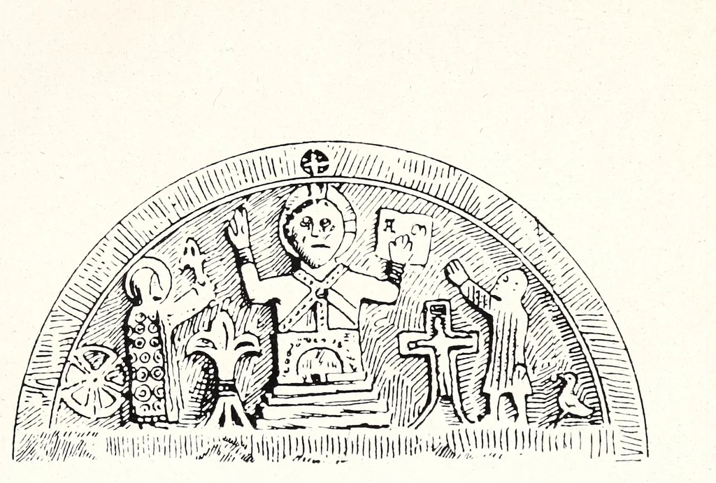 An illustration from Führer durch den symbologischen und typologischen Bilderkreis der christlichen Kunst des Mittelalters, 1920, leaf 133